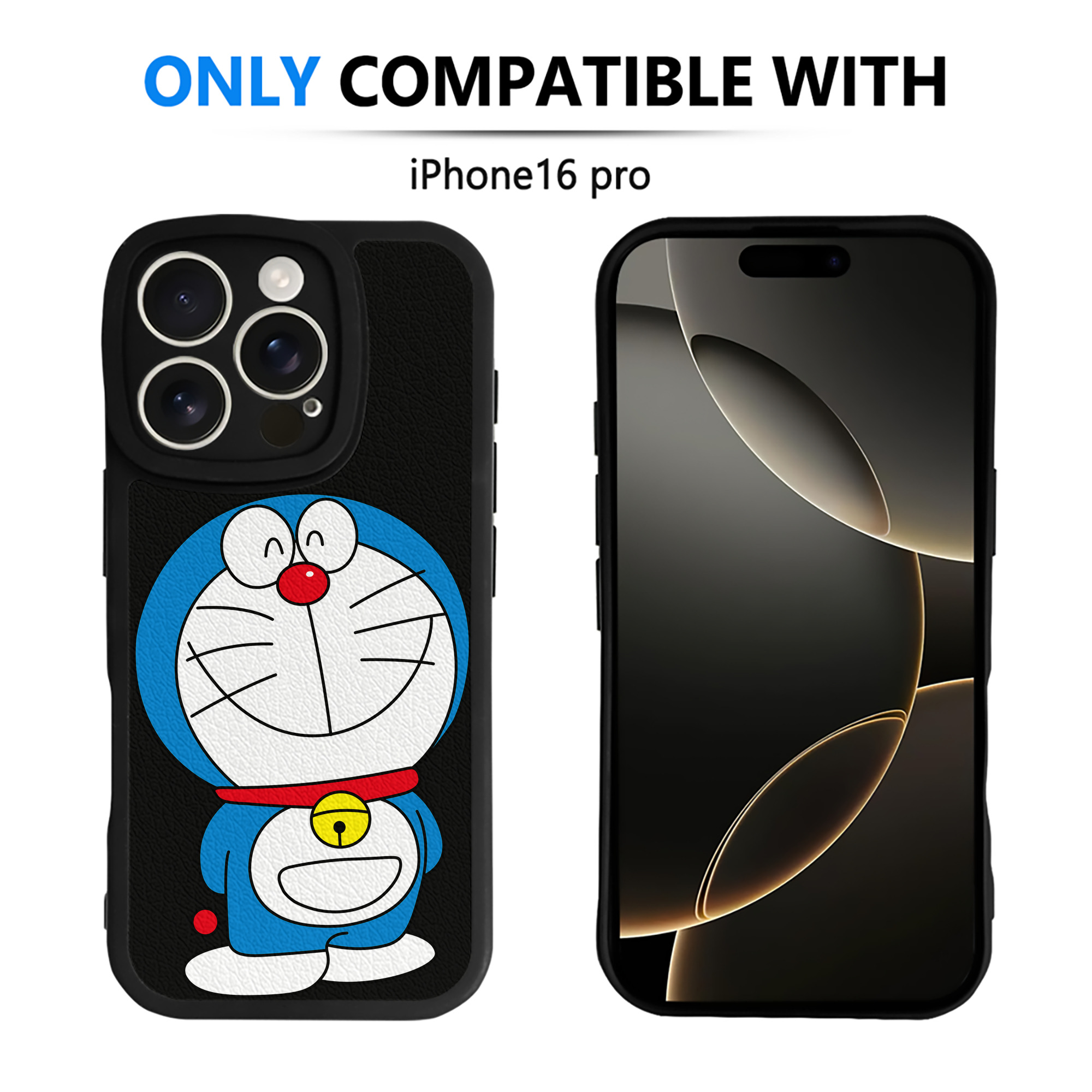 （画像用） ドラえもん Doraemon 【iPhone 16シリーズ対応】シリコンスマホケース（レザー調） 材質：シリコン